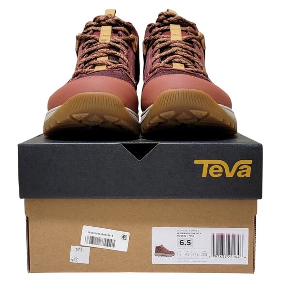 Teva Women Grandview Gore-Tex Vibram Sole Hiking Boots Size US 6.5 Marsala Red - Picture 6 of 6
